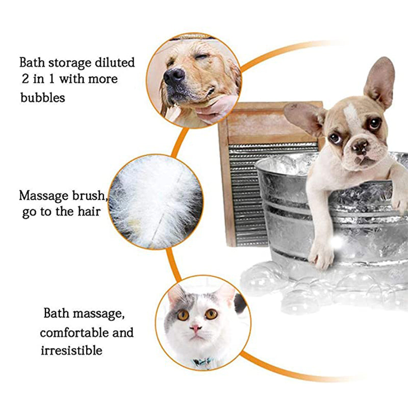 Dual Pet Grooming and Bath Brush