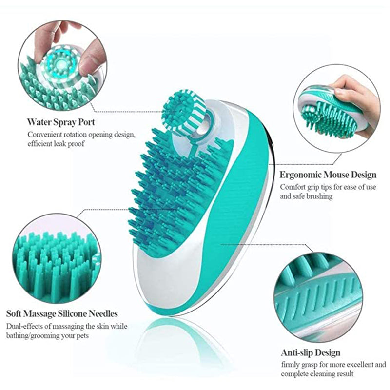 Dual Pet Grooming and Bath Brush