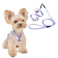 PetJoy No-Pull Harness & Leash Set with AirTag Holder for Small Pets (Medium Purple)
