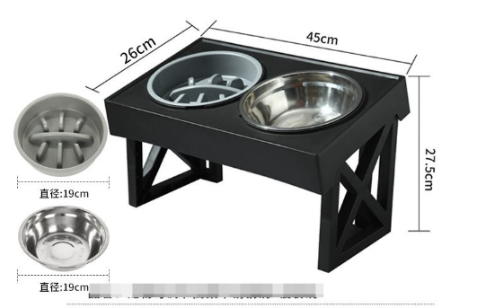 Adjustable Height Slow-Feeder for Dogs