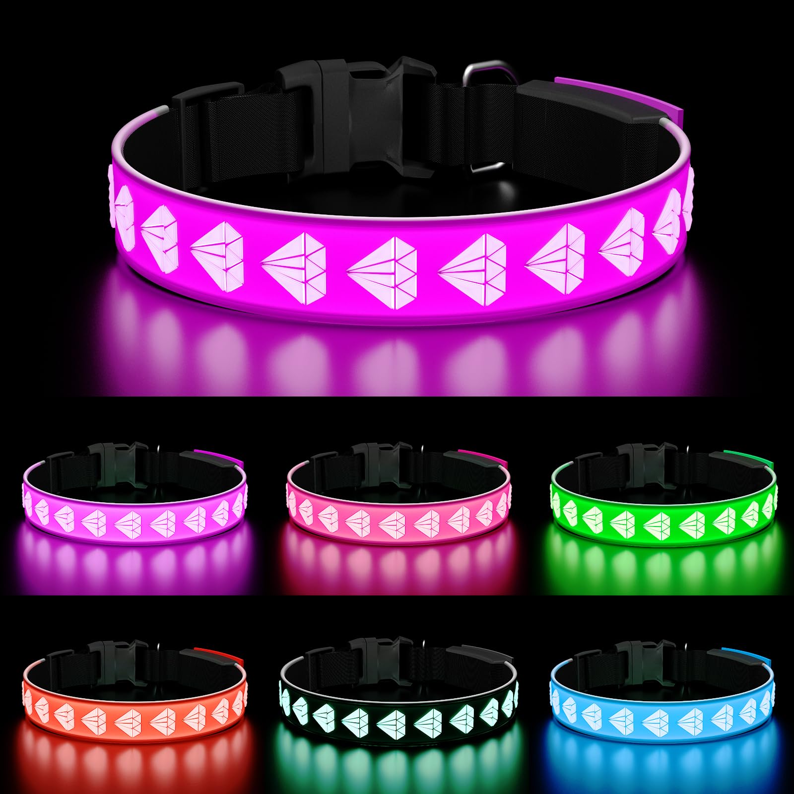BrightGlo 3D LED Dog Collar