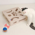 Aberatail Felt Maze Cat Toy with Interactive Puzzle