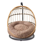 Rattan Pet Swing Chair with Cushion
