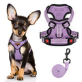 EzyControl Reflective Dog Harness Set - Purple XS