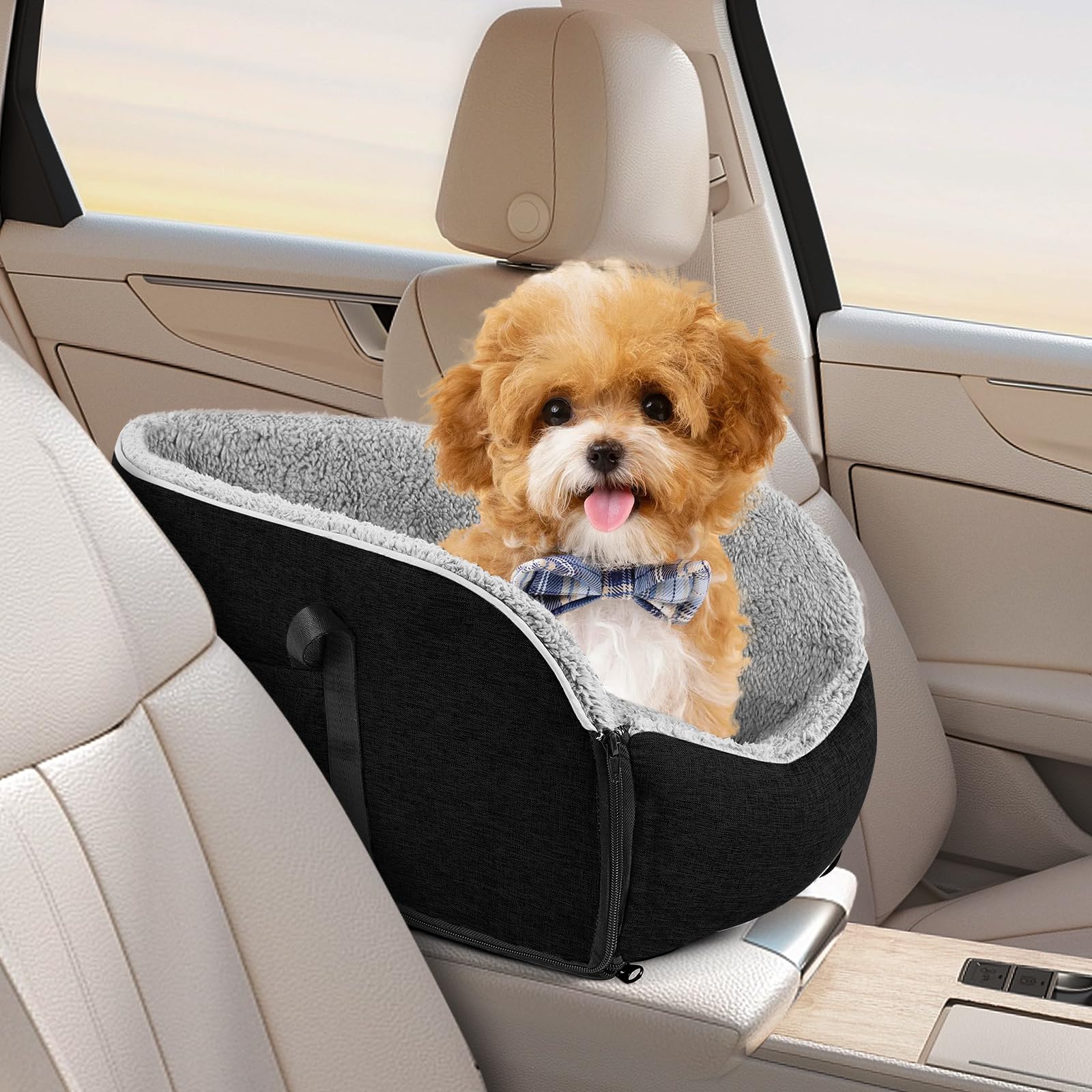 PupCozy Car Seat for Small Dogs - Black