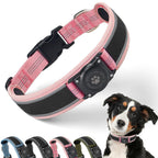 AirTag Premium Collar - IP68 Waterproof & Reflective Dog Collar (Pink XL)